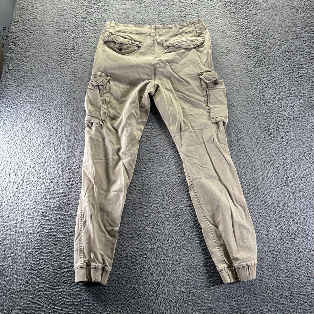 Old Navy Pant Mens 30x30 Brown Cotton Cargo Tapered Utility Workwear Stretch